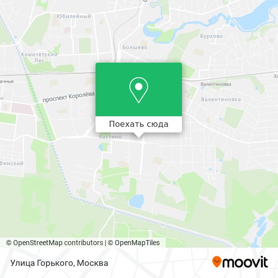 Карта Улица Горького