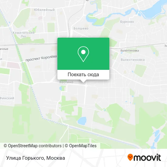 Карта Улица Горького