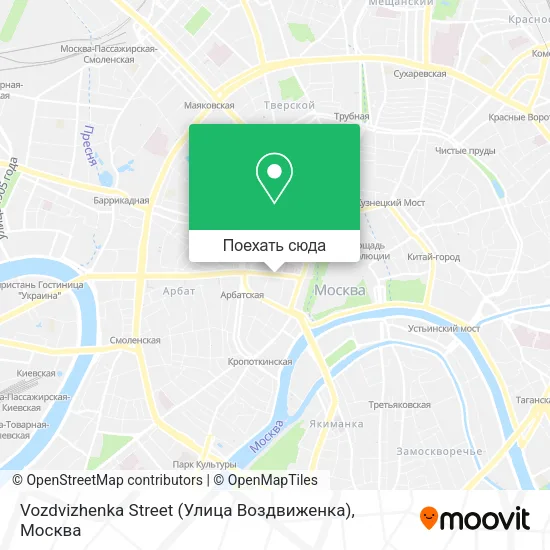 Карта Vozdvizhenka Street (Улица Воздвиженка)