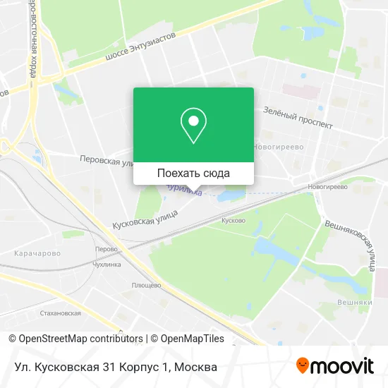 Карта Ул. Кусковская 31 Корпус 1