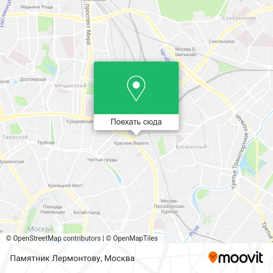 Карта Памятник Лермонтову
