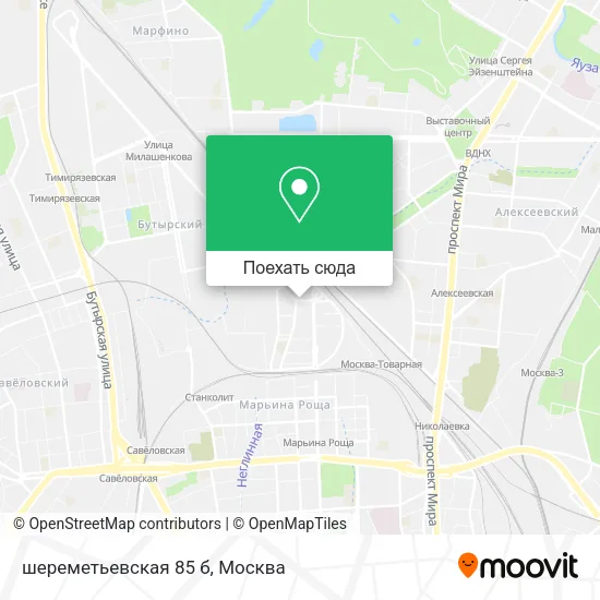 Карта шереметьевская 85 б