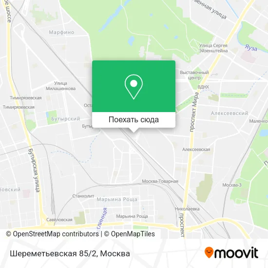 Карта Шереметьевская 85/2