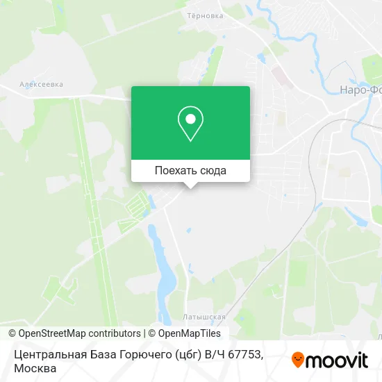 Карта Центральная База Горючего (цбг) В / Ч 67753