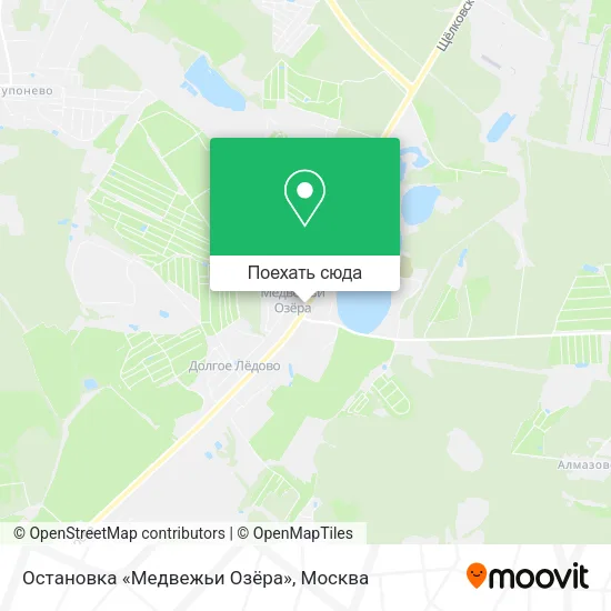 Карта Остановка «Медвежьи Озёра»