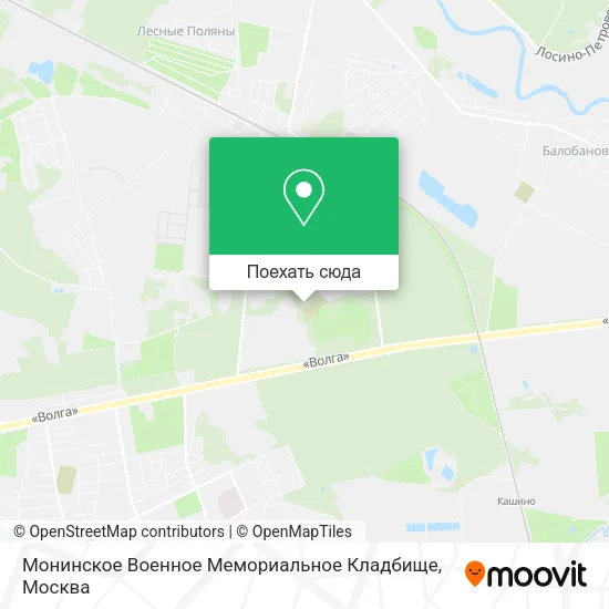 Карта Монинское Военное Мемориальное Кладбище