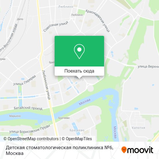 Карта Детская стоматологическая поликлиника №6