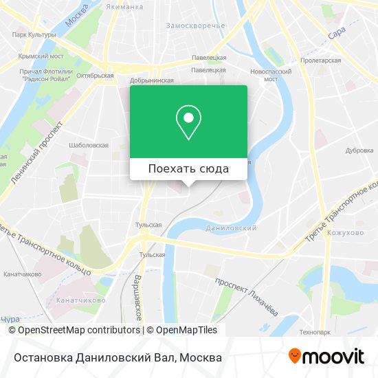 Карта Остановка Даниловский Вал