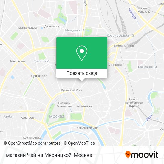 Карта магазин Чай на Мясницкой