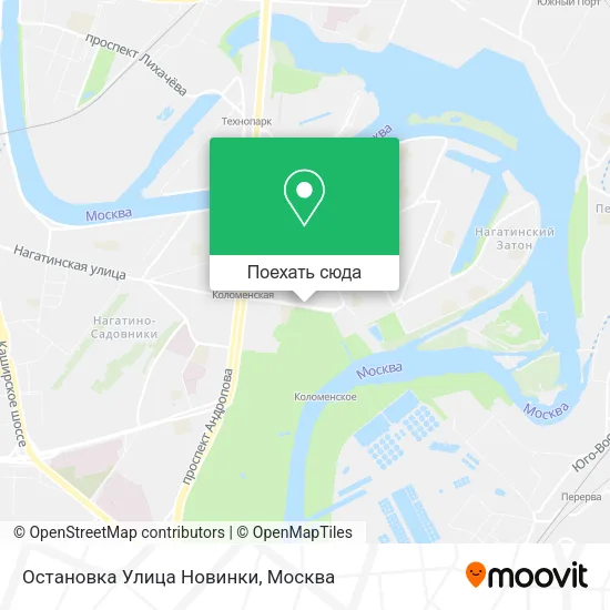 Карта Остановка Улица Новинки