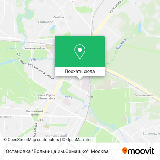 Карта Остановка "Больница им.Семашко"