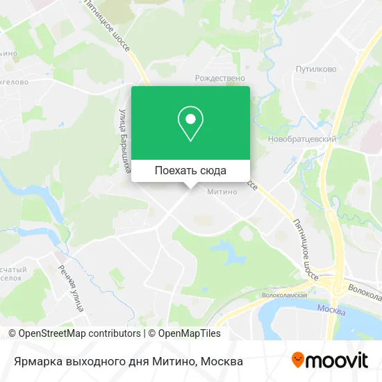 Карта Ярмарка выходного дня Митино
