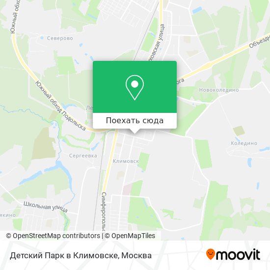 Карта Детский Парк в Климовске