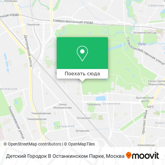 Карта Детский Городок В Останкинском Парке