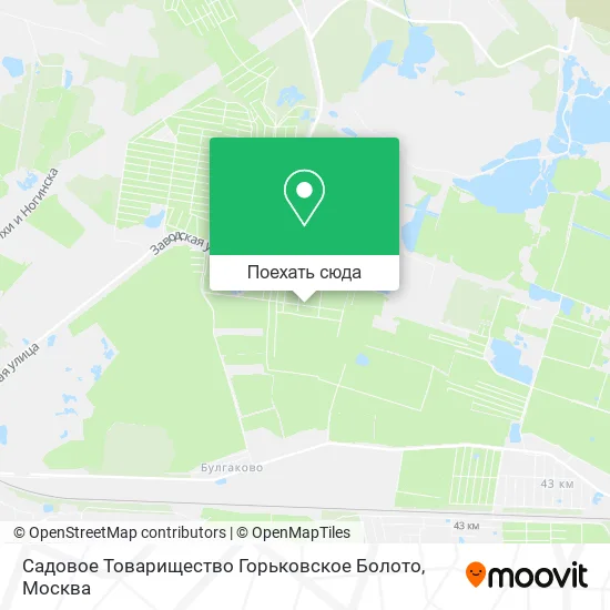 Карта Садовое Товарищество Горьковское Болото