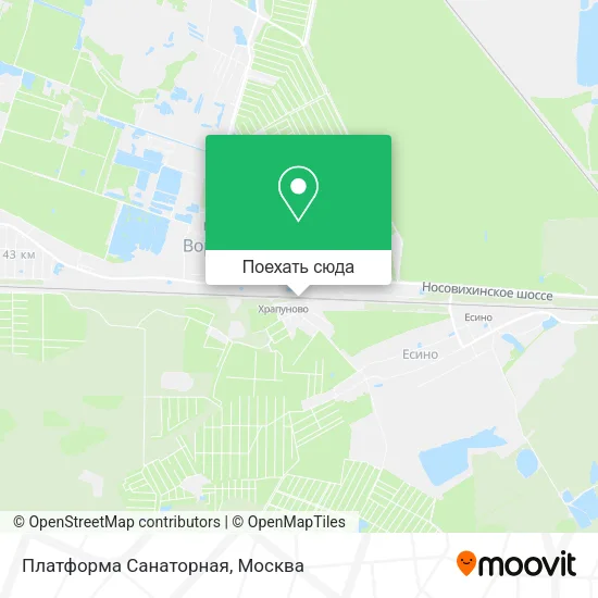 Карта Платформа Санаторная