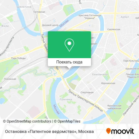 Карта Остановка «Патентное ведомство»