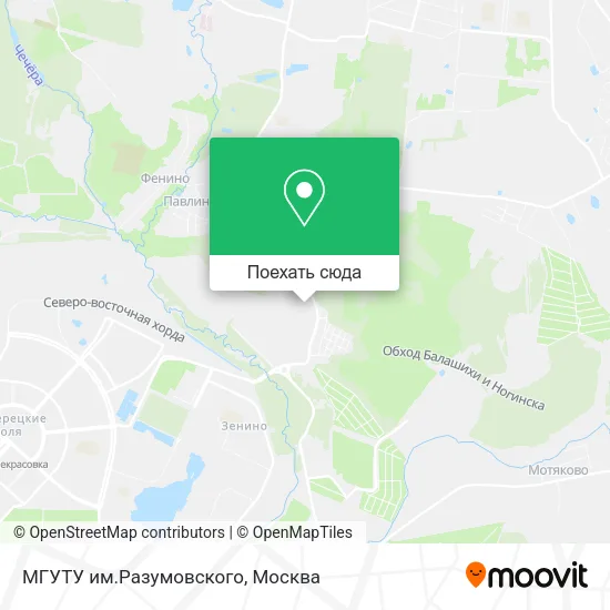 Карта МГУТУ им.Разумовского