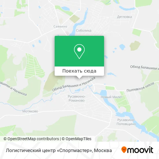 Карта Логистический центр «Спортмастер»