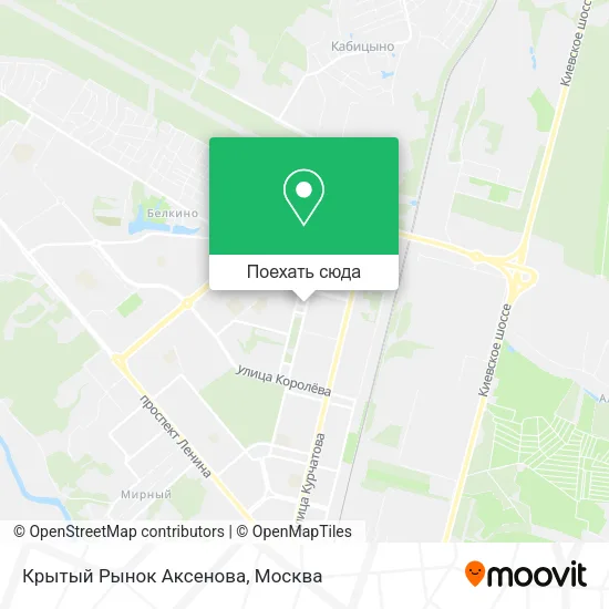 Карта Крытый Рынок Аксенова