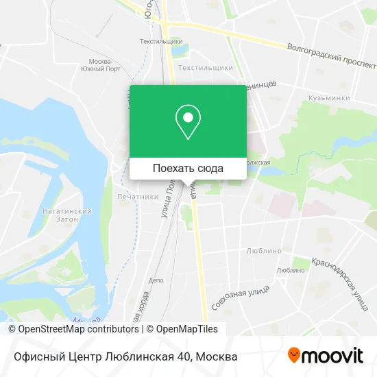 Карта Офисный Центр Люблинская 40