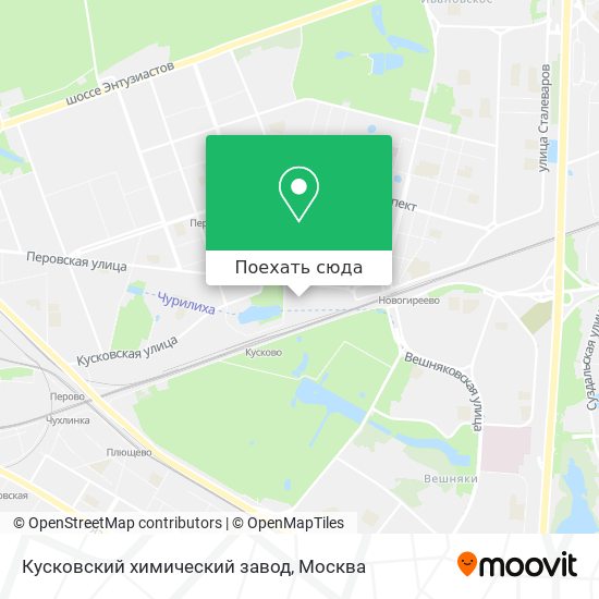 Карта Кусковский химический завод