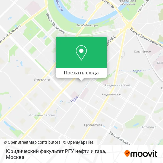 Карта Юридический факультет РГУ нефти и газа