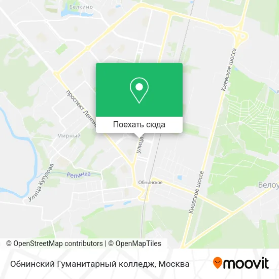 Карта Обнинский Гуманитарный колледж
