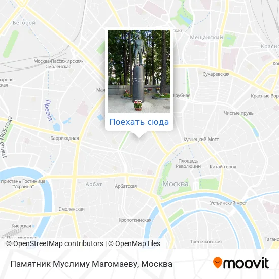 Карта Памятник Муслиму Магомаеву