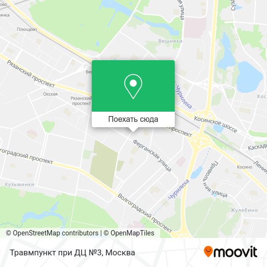 Карта Травмпункт при ДЦ №3