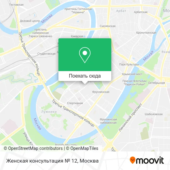Карта Женская консультация № 12