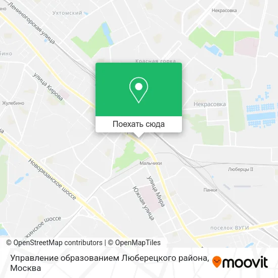 Карта Управление образованием Люберецкого района