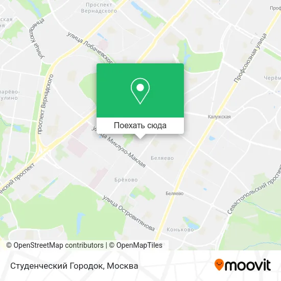 Карта Студенческий Городок