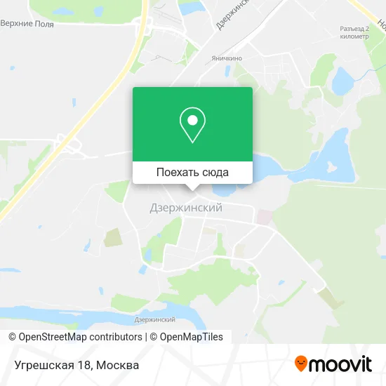 Карта Угрешская 18