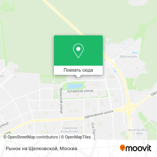 Карта Рынок на Щелковской
