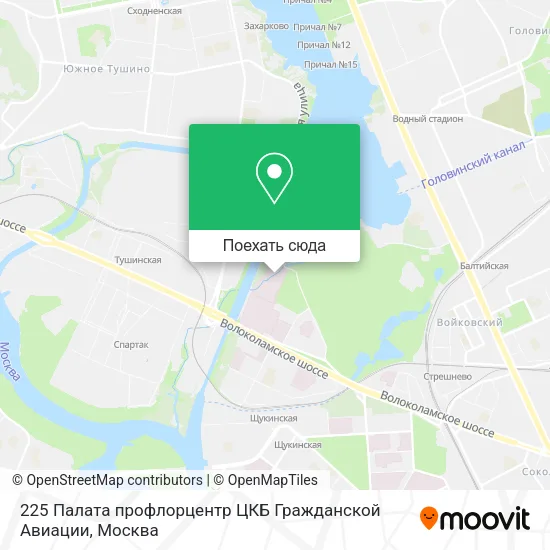 Карта 225 Палата профлорцентр ЦКБ Гражданской Авиации