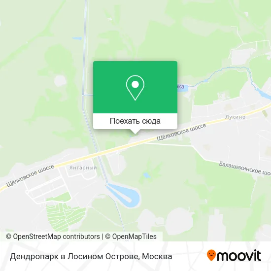Карта Дендропарк в Лосином Острове