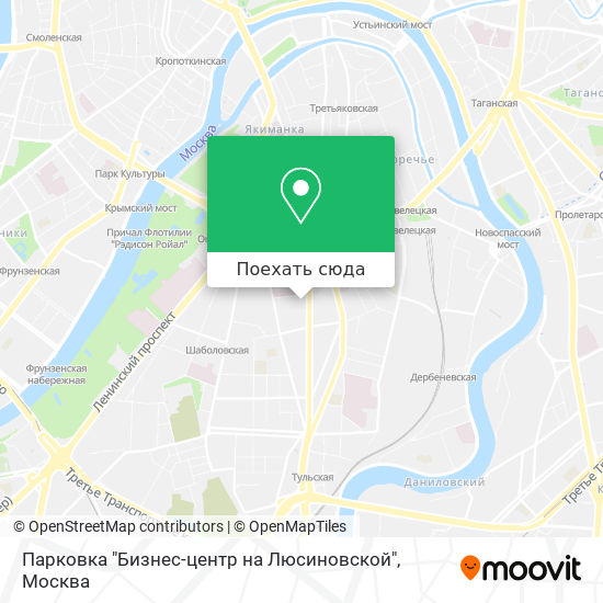 Карта Парковка "Бизнес-центр на Люсиновской"