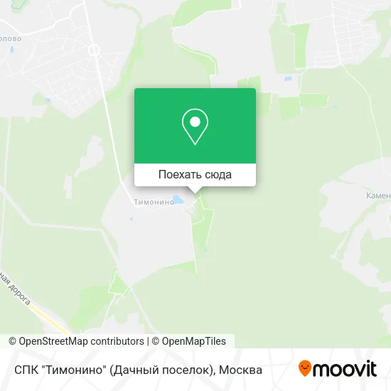 Карта СПК "Тимонино" (Дачный поселок)