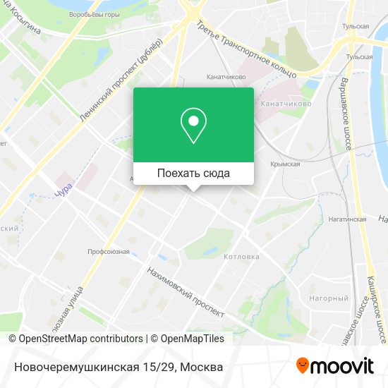 Карта Новочеремушкинская 15/29