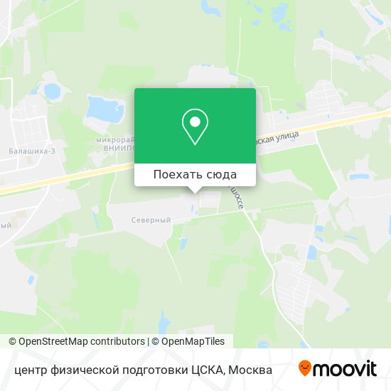 Карта центр физической подготовки ЦСКА