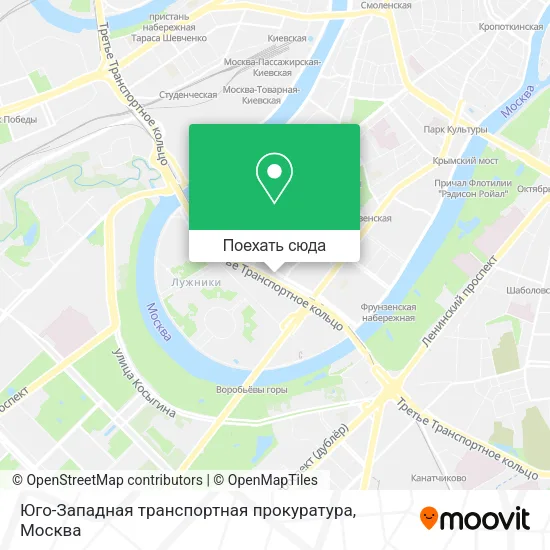 Карта Юго-Западная транспортная прокуратура