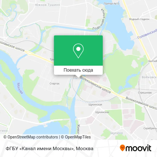 Карта ФГБУ «Канал имени Москвы»