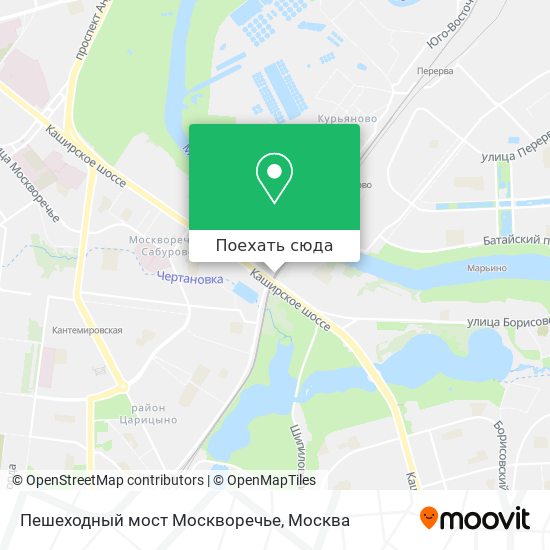 Карта Пешеходный мост Москворечье