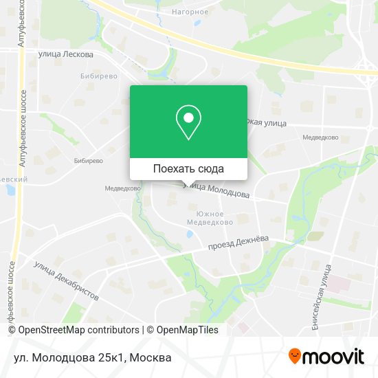 Карта ул. Молодцова 25к1