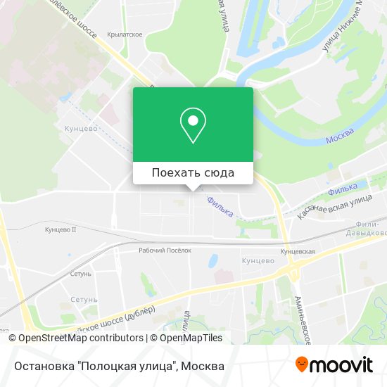 Карта Остановка "Полоцкая улица"