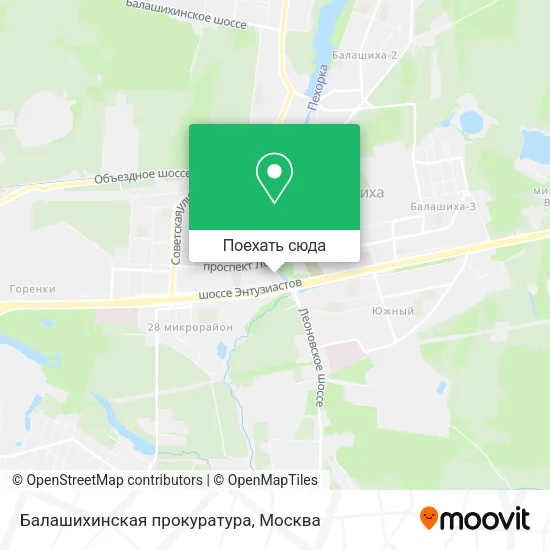 Карта Балашихинская прокуратура