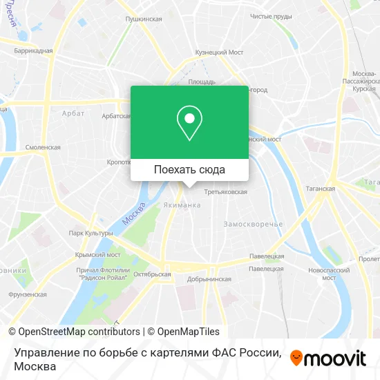 Карта Управление по борьбе с картелями ФАС России