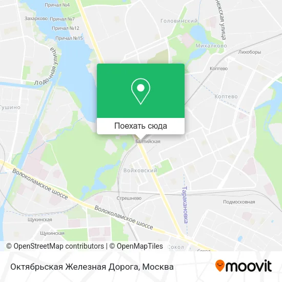 Карта Октябрьская Железная Дорога