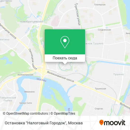 Карта Остановка "Налоговый Городок"